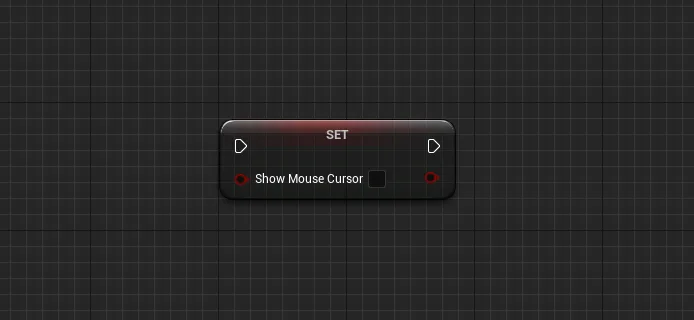 Blueprint: the Set Show Mouse Cursor node inside the Player Controller