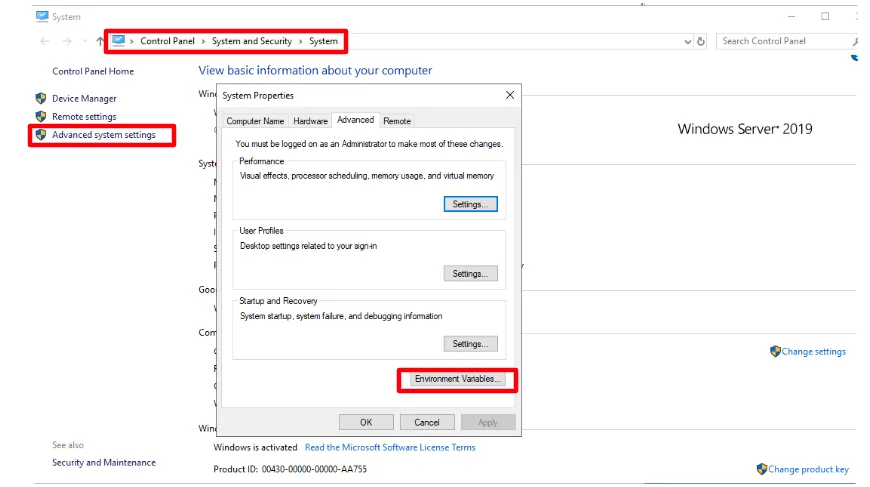 Editing the system Path environment variable