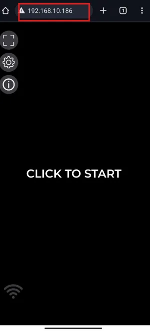 Opening the host machine's IP address from a mobile browser