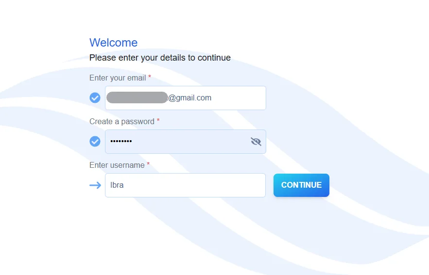 Choosing a username during sign-up